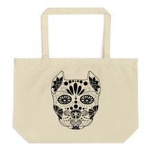 Load image into Gallery viewer, Sugar Skull Large organic tote bag