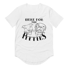 Load image into Gallery viewer, Here For The Pitties Men's Curved Hem T-Shirt