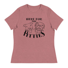 Load image into Gallery viewer, Here For The Pitties Women's Relaxed T-Shirt