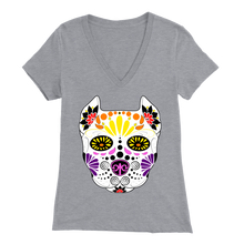 Load image into Gallery viewer, Sugar Skull Womens V-Neck