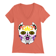 Load image into Gallery viewer, Sugar Skull Womens V-Neck