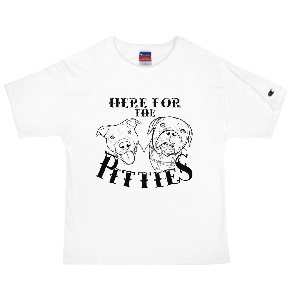 Here For The Pitties Men's Champion T-Shirt