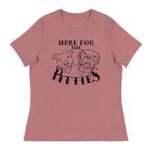 Load image into Gallery viewer, Here For The Pitties Women&#39;s Relaxed T-Shirt