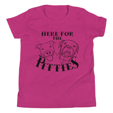 Load image into Gallery viewer, Here For The Pitties Youth Short Sleeve T-Shirt